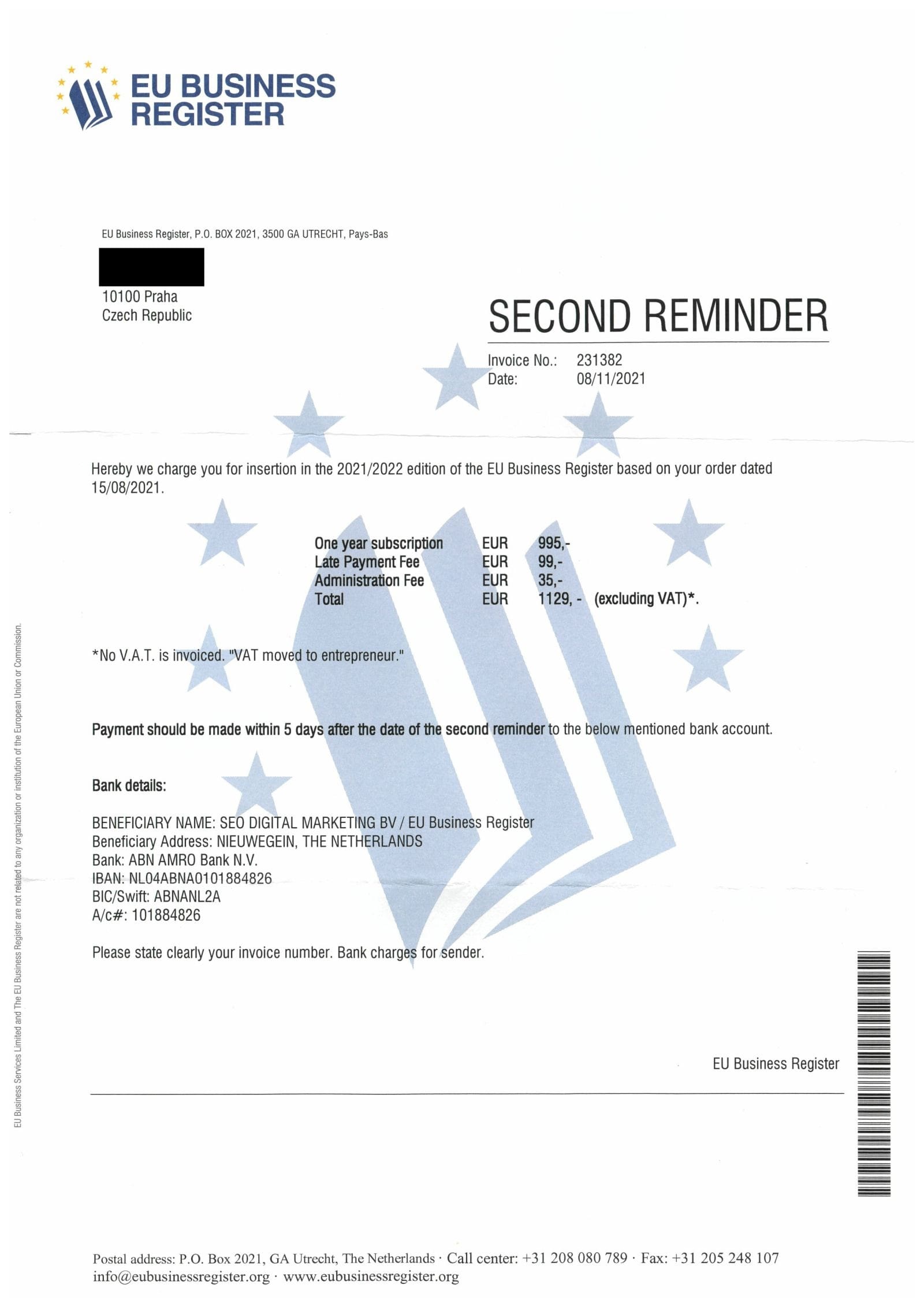 “EU Business Register” spam: what happens if you do not pay “EU Business Register” spam: what happens if you do not pay