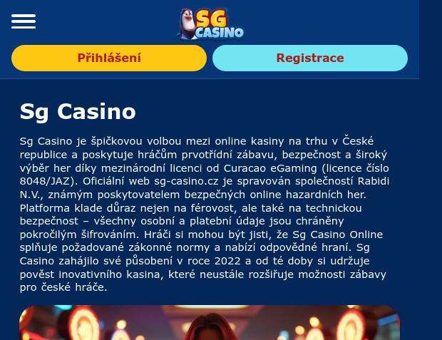 Recenze bonusů a promoakcí na Sg Casino pro hráče z České republiky